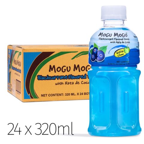 Mogu Mogu Johannisbeere 320 ml – eine köstliche und fruchtige Erfrischung mit dem intensiven, leicht herben Geschmack von schwarzen Johannisbeeren. Enthält echte Fruchtstücke, eine angenehm prickelnde Süße und sorgt für ein einzigartiges Trink-Erlebnis. Erhältlich bei GEtca GmbH.