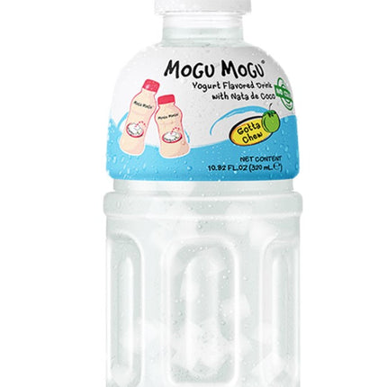 Produktbild von Mogu Mogu Yogurt mit Nata de Coco, 24 Flaschen à 320 ml. Cremiges Erfrischungsgetränk mit Joghurtaroma und Kokosgel-Stückchen. Angebot von Getca GmbH.