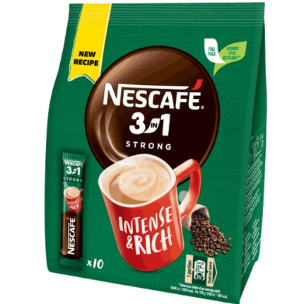 Nescafe 3in1 Strong ist ein löslicher Kaffee mit einer intensiven und kräftigen Geschmacksnote – perfekt für alle, die einen starken und aromatischen Kaffee genießen möchten! Das Produkt wird von der GEtca GmbH angeboten.