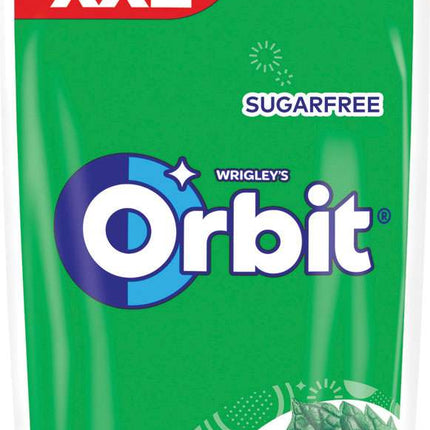 Orbit Spearmint XXL Bag 58g ist ein zuckerfreier Kaugummi mit Süßstoffen und einem erfrischenden Minzgeschmack. Perfekt für alle, die einen langanhaltenden, kühlen Atem genießen möchten! Das Produkt wird von der GEtca GmbH angeboten.