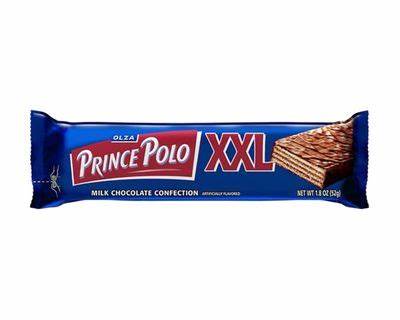 Die Packung Prince Polo XXL Milk 50g enthält einen knusprigen Waffelriegel mit zarter Milchschokoladenüberzug – perfekt für einen milden und cremigen Genussmoment. Das Produkt wird von der GEtca GmbH angeboten.