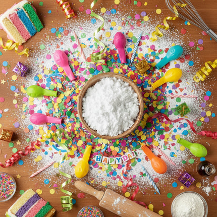 Puderzucker 250g – fein gemahlener Zucker zum Backen, Dekorieren und Verfeinern von Kuchen, Gebäck und Desserts.