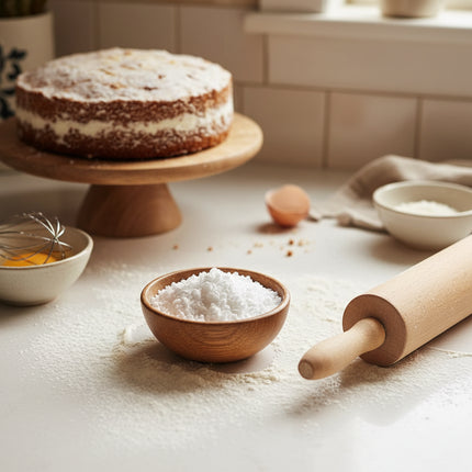 Puderzucker 250g – fein gemahlener Zucker zum Backen, Dekorieren und Verfeinern von Kuchen, Gebäck und Desserts.