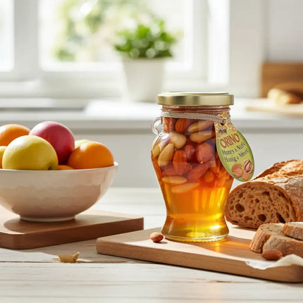 Honig mit Mixnüssen - Amphore (250g)  Orino