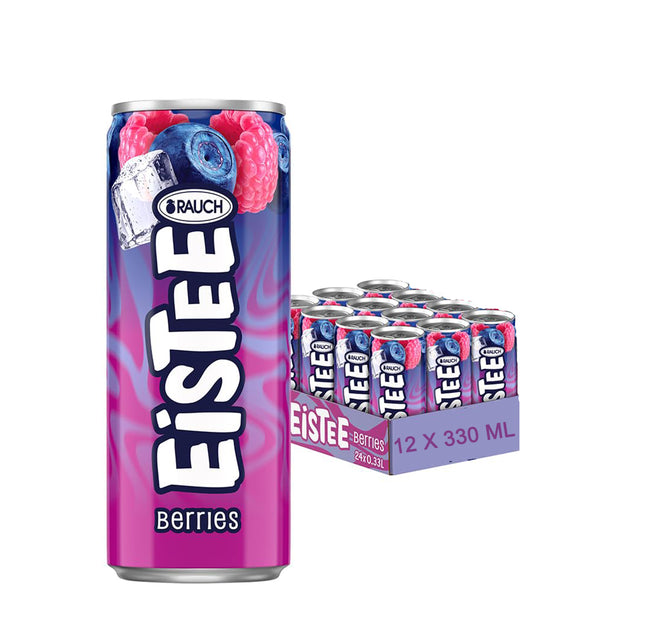 Rauch Eistee Berries 0,33 l Dose – fruchtiger Eistee mit natürlichem Beerengeschmack in kompakter Aluminiumdose mit modernem Design, angeboten von Getca GmbH im Onlinehandel.