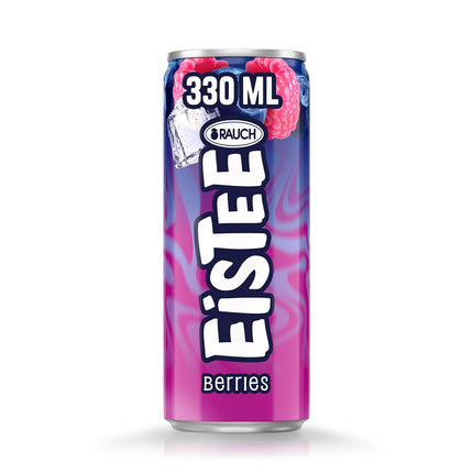 Rauch Eistee Berries 0,33 l Dose – fruchtiger Eistee mit natürlichem Beerengeschmack in kompakter Aluminiumdose mit modernem Design, angeboten von Getca GmbH im Onlinehandel.