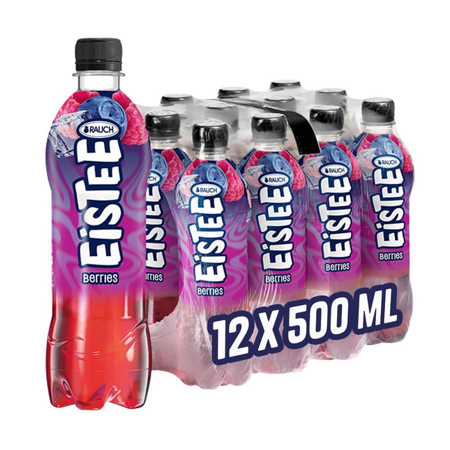 Rauch Eistee Berries 0,5 l Flasche – fruchtiger Eistee mit natürlichem Beerengeschmack in kompakter Aluminiumdose mit modernem Design, angeboten von Getca GmbH im Onlinehandel.