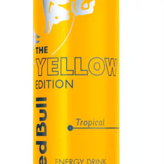 Red Bull Tropical Edition 250 ml – ein koffeinhaltiger Energy-Drink mit exotischem Fruchtgeschmack, der tropische Aromen wie Ananas und Mango vereint. Enthält Taurin, Koffein und B-Vitamine für einen belebenden Energieschub. Erhältlich bei GEtca GmbH.