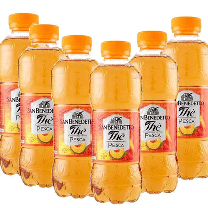 12er-Pack San Benedetto Pesca Eistee (500 ml) – Fruchtiger Pfirsich-Eistee mit angenehmer Süße. Perfekt für eine erfrischende Pause. Angebot von GEtca GmbH.