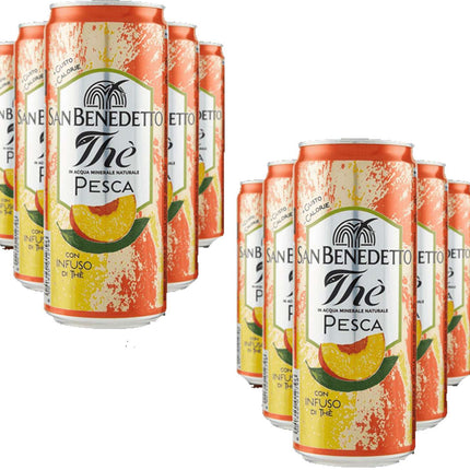 24er-Pack San Benedetto Eistee Pfirsich (330 ml) inkl. Pfand – Fruchtiger Pfirsich-Eistee mit angenehmer Süße. Perfekt für eine erfrischende Pause. Angebot von GEtca GmbH.