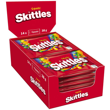 Skittles Fruits – bunte, fruchtige Kaubonbons mit einer Vielfalt an intensiven Fruchtgeschmäckern, angeboten von der GEtca GmbH. Perfekt für alle, die den klassischen, fruchtigen Skittles-Genuss lieben!