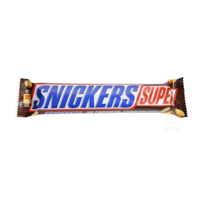 Snickers Super 2Pack 75g sind zwei leckere Schokoriegel mit einer Kombination aus cremigem Karamell, knackigen Erdnüssen und zartem Nougat, umhüllt von köstlicher Milchschokolade. Perfekt für alle, die einen sättigenden und energiereichen Snack genießen möchten! Das Produkt wird von der GEtca GmbH angeboten.