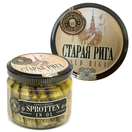 Getca GmbH Sprotten in Öl in Glas Old Riga 250g