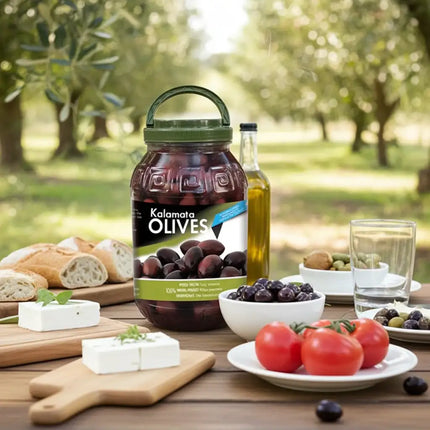 Zanae Kalamata-Oliven Jumbo 2kg – Traditionell in Salzlake konservierte griechische Delikatesse