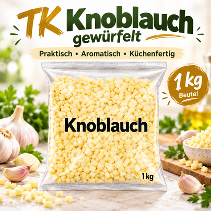 TK Knoblauch gewürfelt im 1-kg-Beutel 
