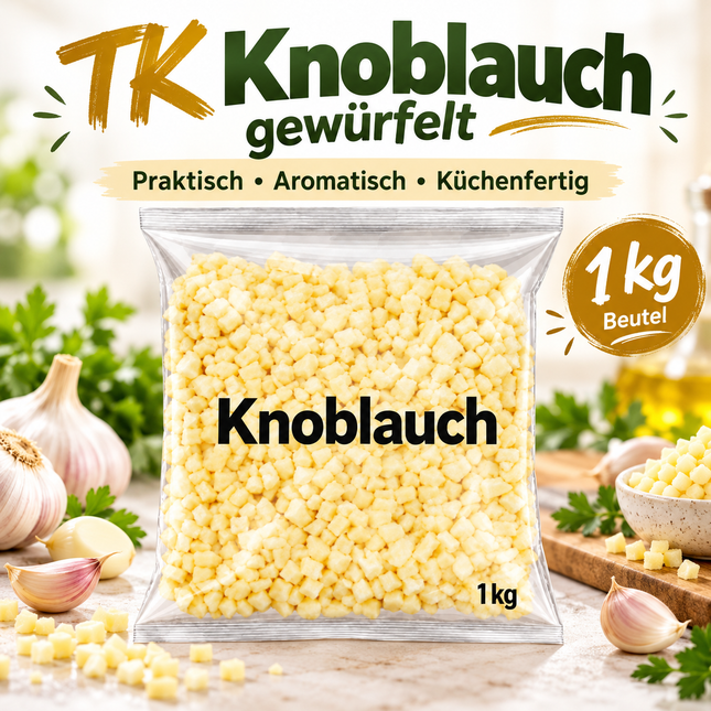TK Knoblauch gewürfelt im 1-kg-Beutel 