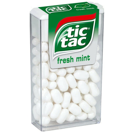 Tic Tac Fresh Mint 18g sind erfrischende Pfefferminzdragees mit einem minzigen Geschmack. Perfekt für alle, die eine schnelle und langanhaltende Erfrischung genießen möchten! Das Produkt wird von der GEtca GmbH angeboten.