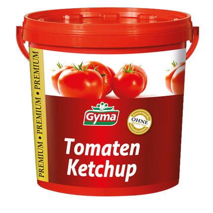 Gyma Tomaten Ketchup Premium im 10 kg Kanister – fruchtiger, sämiger Ketchup in Premiumqualität für Gastronomie, Imbiss und Großküche. Dieses Produkt wird angeboten von Getca GmbH.