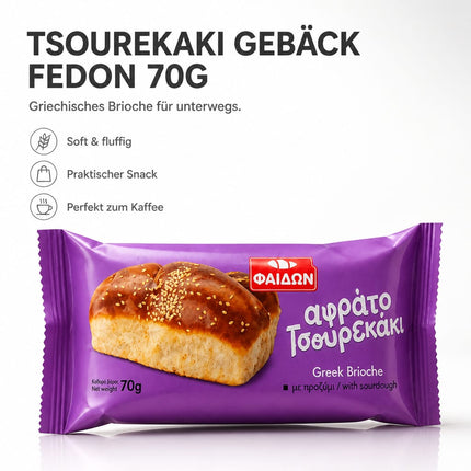 Tsourekaki Gebäck Fedon 70 g – traditionelles griechisches Hefegebäck