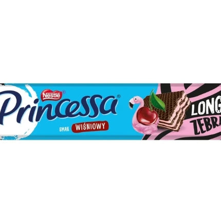 Die Packung Waffer Princessa Zebra 40g enthält einen knusprigen Waffelriegel mit einer cremigen Füllung, umhüllt von zarter Schokolade – perfekt für einen abwechslungsreichen Genussmoment. Das Produkt wird von der GEtca GmbH angeboten.