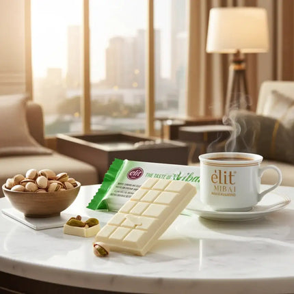 Dubai  Premium 90g Weiße Schokolade mit Pistazie elit