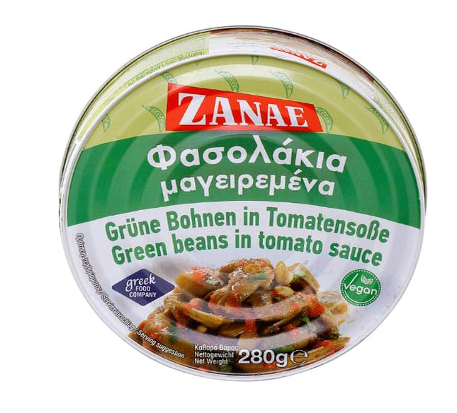 Zanae Grüne Bohnen (Fasolakia) in Tomatensoße (280g)