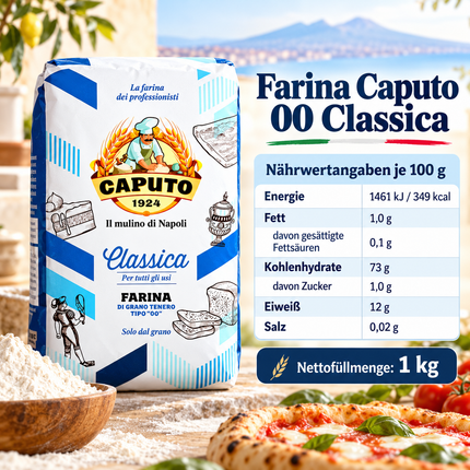 Caputo Farina 00 Classica Mehl 1 kg in blau