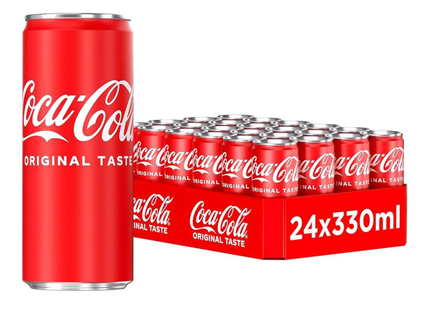 24er-Pack Coca-Cola Dosen (330 ml) inkl. Pfand – Erfrischendes Softgetränk mit klassischem Geschmack. Ideal für unterwegs oder zum Teilen. Angebot von GEtca GmbH.
