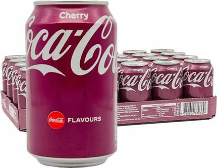 Coca-Cola Cherry 330 ml ist ein koffeinhaltiges Erfrischungsgetränk mit intensivem Kirschgeschmack. Es kombiniert die klassische Cola-Note mit einer fruchtigen Süße. Erhältlich bei GEtca GmbH.