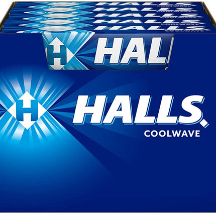 Halls Bonbons Coolwave – erfrischende Lutschbonbons mit intensivem, kühlendem Mentholgeschmack, angeboten von der GEtca GmbH. Perfekt für alle, die ein angenehm frisches und belebendes Gefühl genießen möchten!