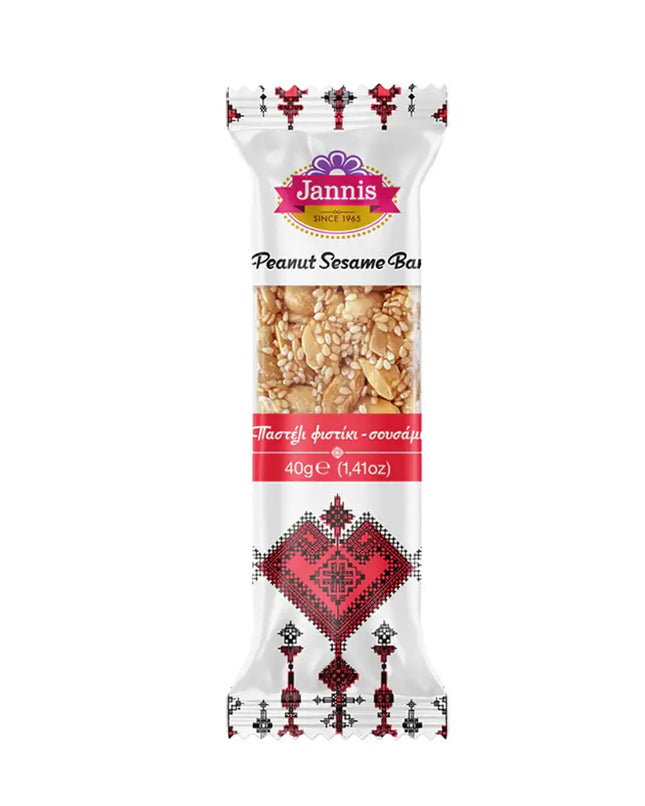 Getca GmbH Erdnuss - Sesamriegel (40g) Jannis Pasteli