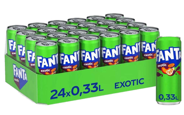 24er-Pack Fanta Exotic Flaschen (0,33 l)– Fruchtig-erfrischendes Softgetränk mit exotischem Geschmack. Perfekt für heiße Tage und besondere Genussmomente. Angebot von GEtca GmbH.