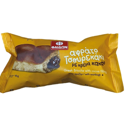 Gelbe Fedon-Tsourekaki-Packung mit Kakaocremefüllung, 95 g