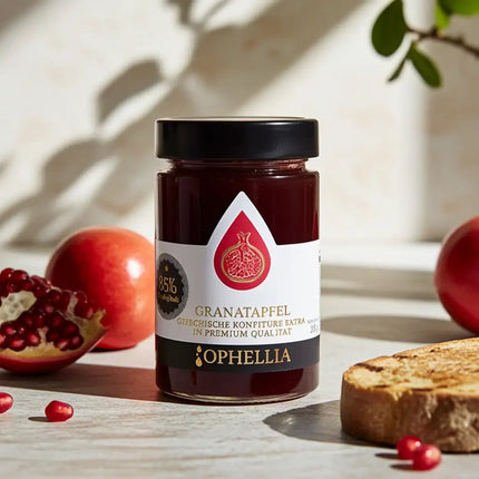 Mit griechischen Konfitüren holst du dir den Geschmack des Mittelmeers nach Hause. Fruchtige Zutaten, natürliche Süße und mediterrane Tradition machen jede Sorte zu einem besonderen Genuss.
