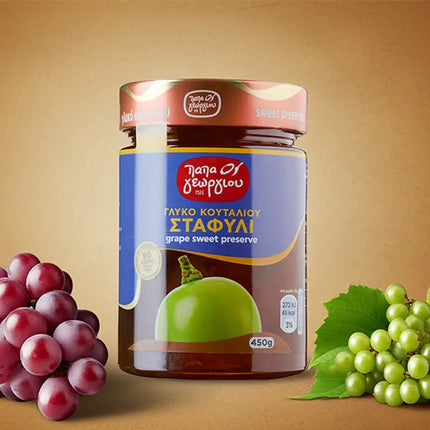 Trauben eingelegt in Sirup (450g) Papageorgiou