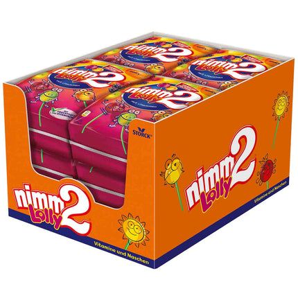 20er-Pack Nimm2 Lolly (200 g) – Fruchtige Lutscher mit köstlichem Geschmack und einer leckeren Füllung. Perfekt für eine süße und vitaminreiche Nascherei. Angebot von GEtca GmbH.
