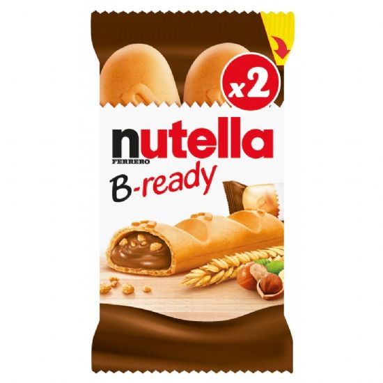 Nutella B-Ready (44 g) – Knusprige Waffel gefüllt mit cremiger Nutella, perfekt für den süßen Genussmoment unterwegs. Angebot von GEtca GmbH.