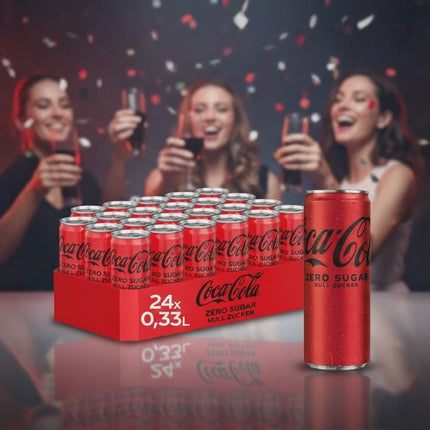 Coca-Cola Zero Sugar eisgekühlt serviert