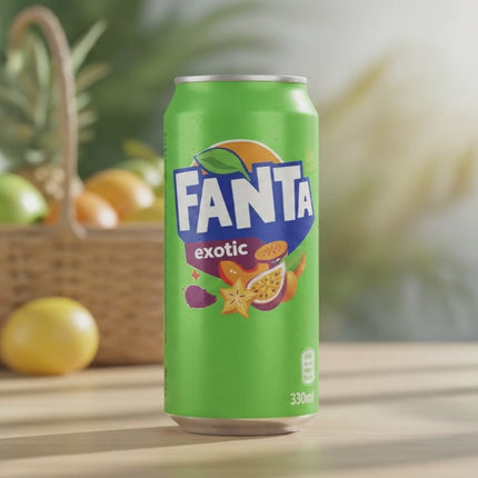 Fruchtiger Fanta Exotic Softdrink in 330ml Dosen