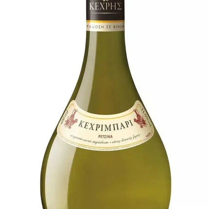 Kechribari Weißwein 0,5 l – milder griechischer Retsina mit charakteristischem Harzaroma im Vorteilspack