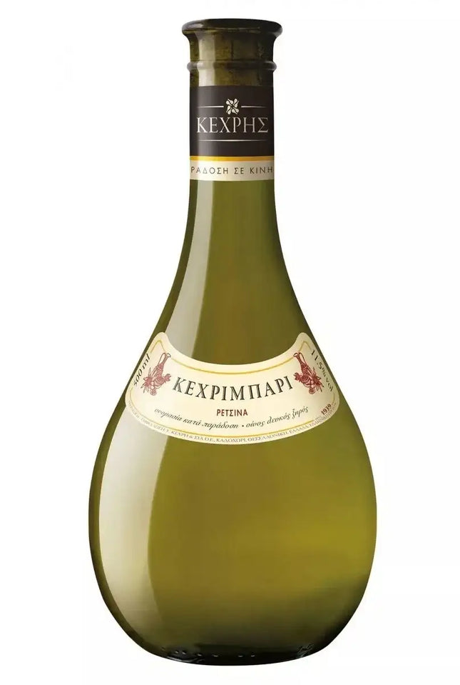 Kechribari Weißwein 0,5 l – milder griechischer Retsina mit charakteristischem Harzaroma im Vorteilspack