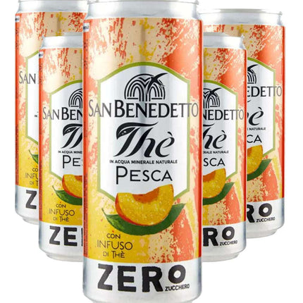 24er-Pack San Benedetto Eistee Pfirsich Zero (330 ml) – Zuckerfreier Pfirsich-Eistee mit fruchtigem Geschmack. Perfekt für bewusste Erfrischung und Genussmomente. Angebot von GEtca GmbH.