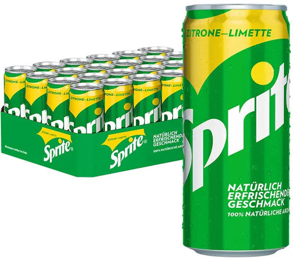 24er-Pack Sprite Dosen (330 ml) inkl. Pfand – Spritzige Zitronenlimonade mit erfrischendem Geschmack. Perfekt für jeden Durstmoment. Angebot von GEtca GmbH.