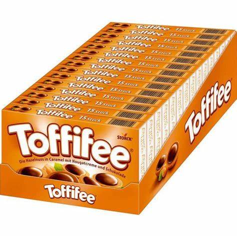 Toffifee (20x125g) – köstliche Kombination aus Haselnuss, Karamell, Nougatcreme und Schokolade in praktischen Einzelpackungen, angeboten von der GEtca GmbH. Perfekt zum Teilen oder als Genussmoment für zwischendurch.