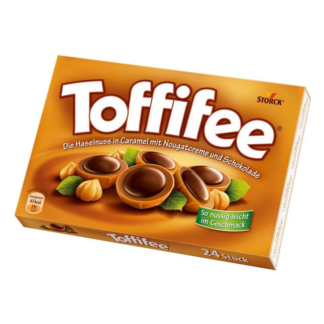 Toffifee (125g) – köstliche Kombination aus Haselnuss, Karamell, Nougatcreme und Schokolade in praktischen Einzelpackungen, angeboten von der GEtca GmbH. Perfekt zum Teilen oder als Genussmoment für zwischendurch.