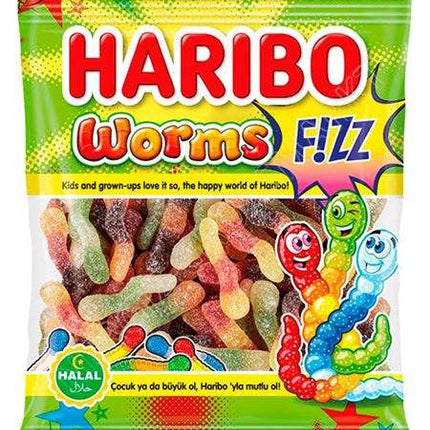 Haribo Fizz Worms Helal 80g